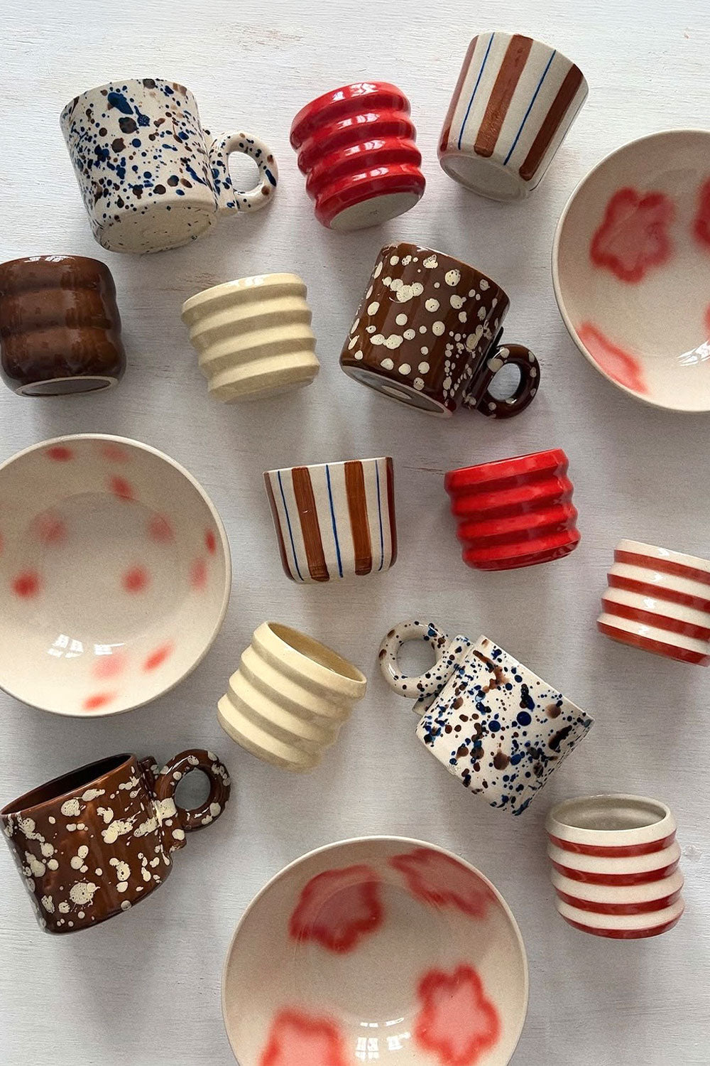 LUZ CERAMICS - RED IRREGULAR CUP