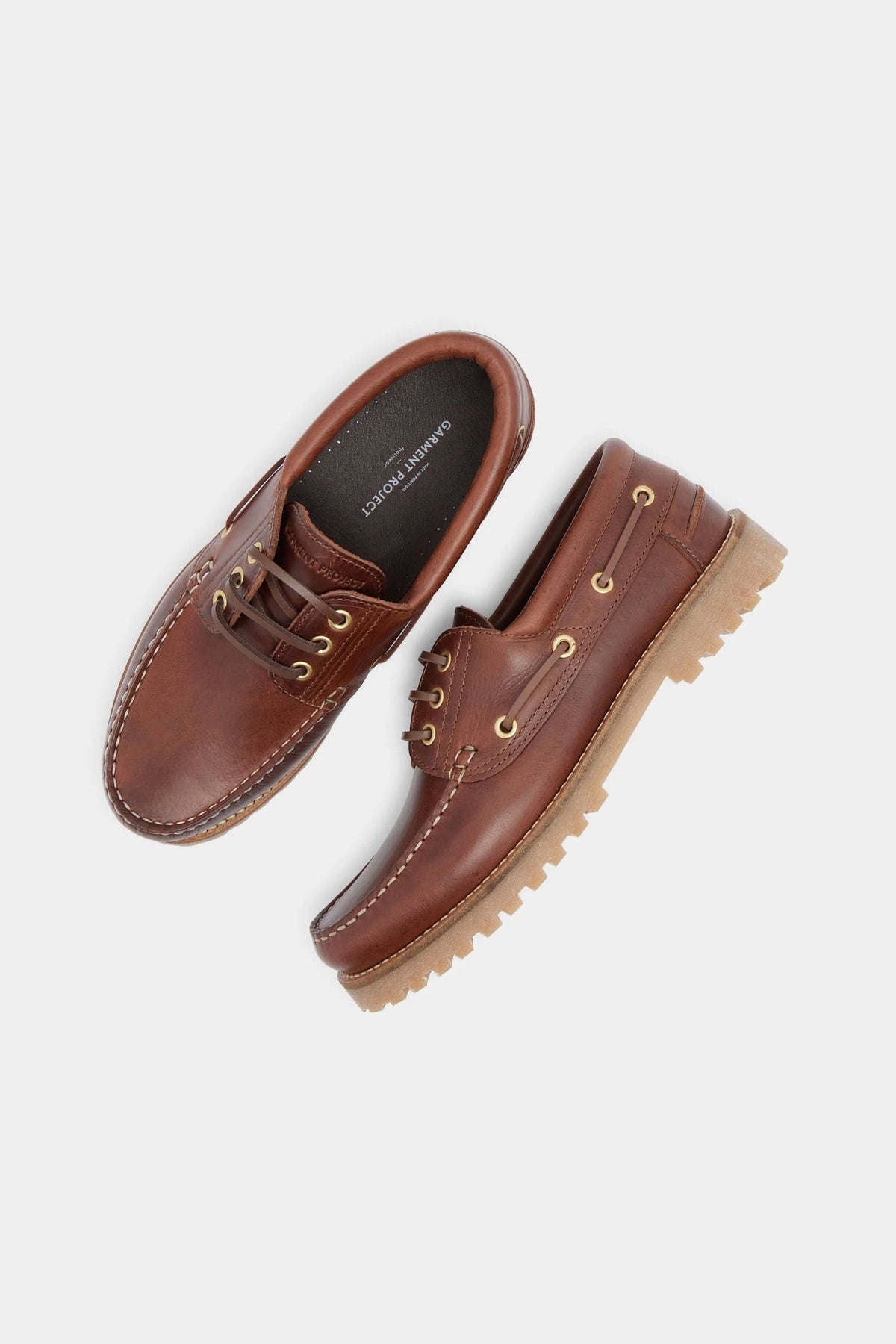 GARMENT PROJECT - OLLIE BOAT SHOE - BROWN LEATHER - MAN