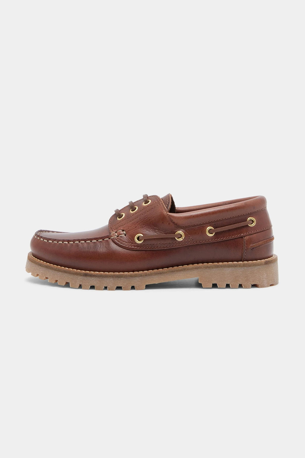 GARMENT PROJECT - OLLIE BOAT SHOE - BROWN LEATHER - MAN