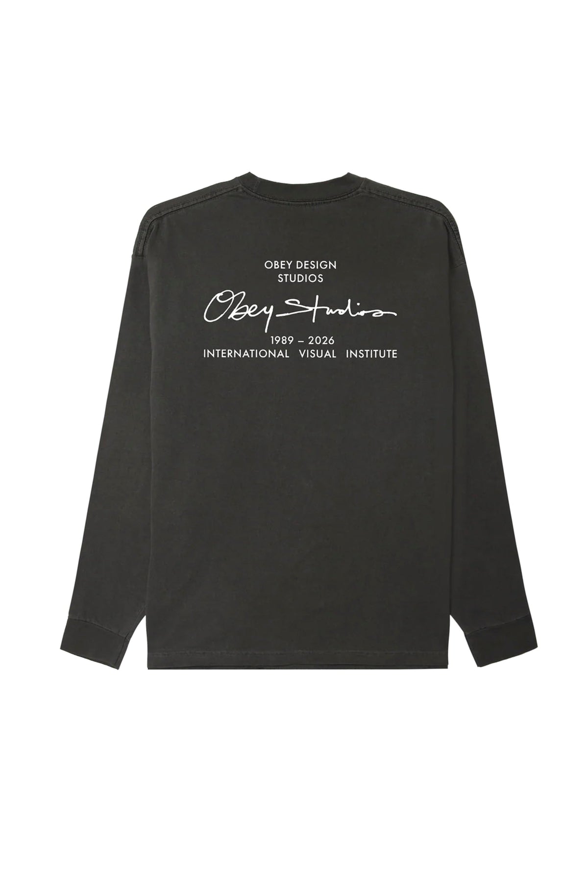 OBEY - OBEY INSTITUTE LONGSLEEVE T-SHIRT - DUSTY BLACK