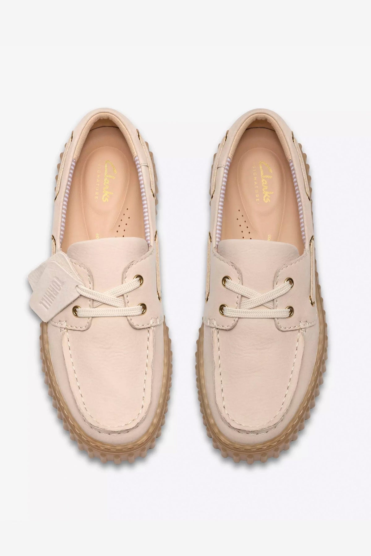 CLARKS - TORNHILL BOAT - CREAM NUBUCK - WOMAN