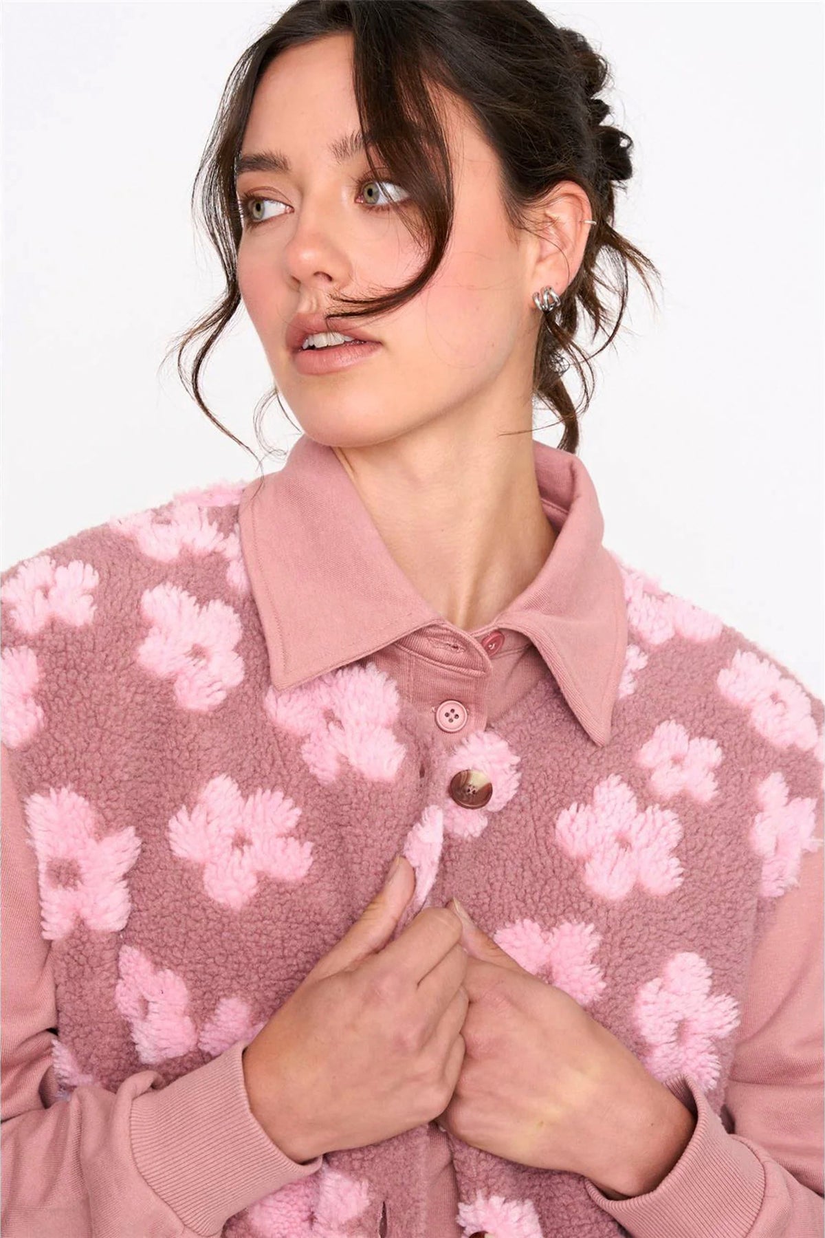 24COLOURS - FLOWERS VEST - ROSE
