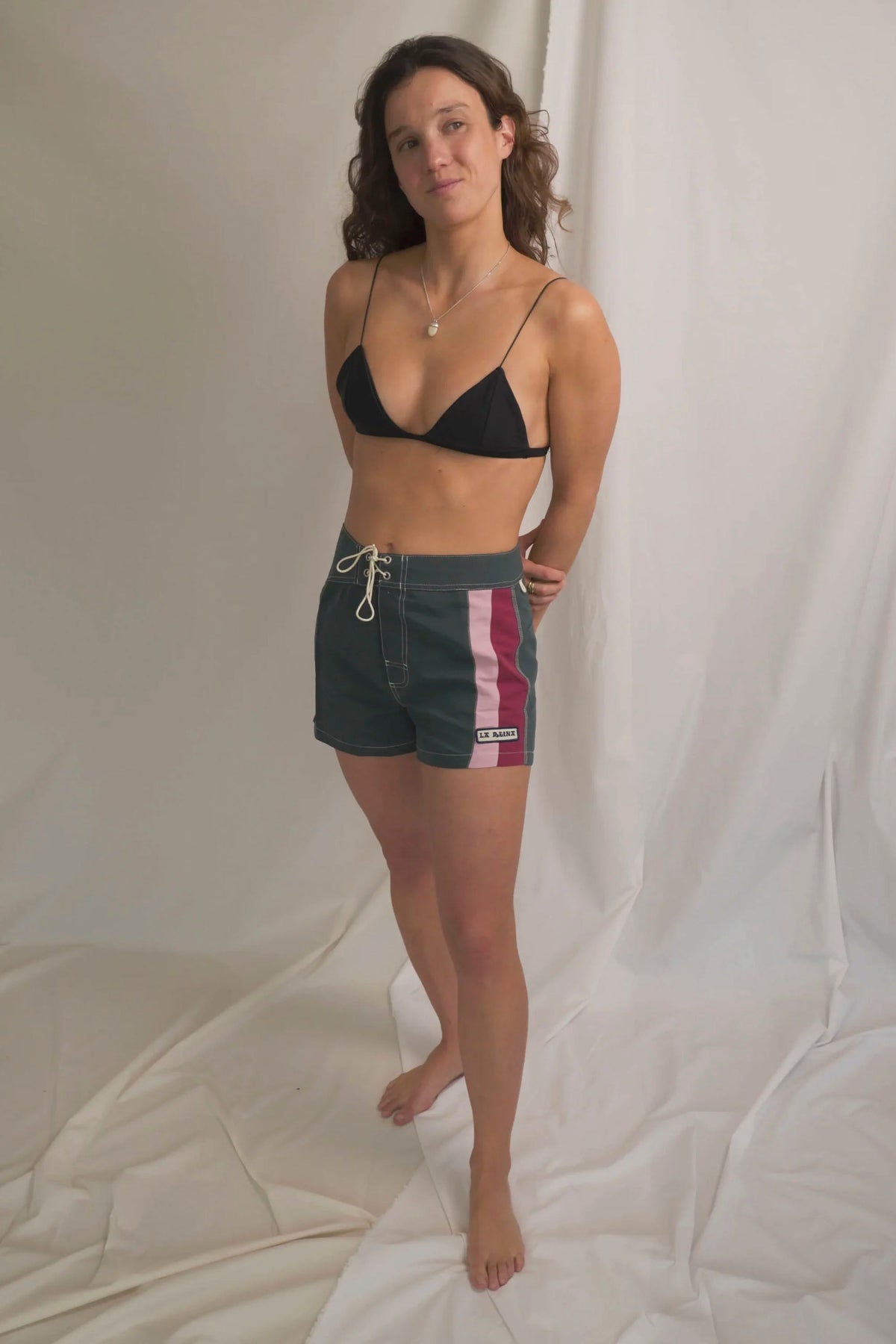 LA REINA BOARDSHORTS - MARINE STRIPES BOARDSHORT - WOMAN