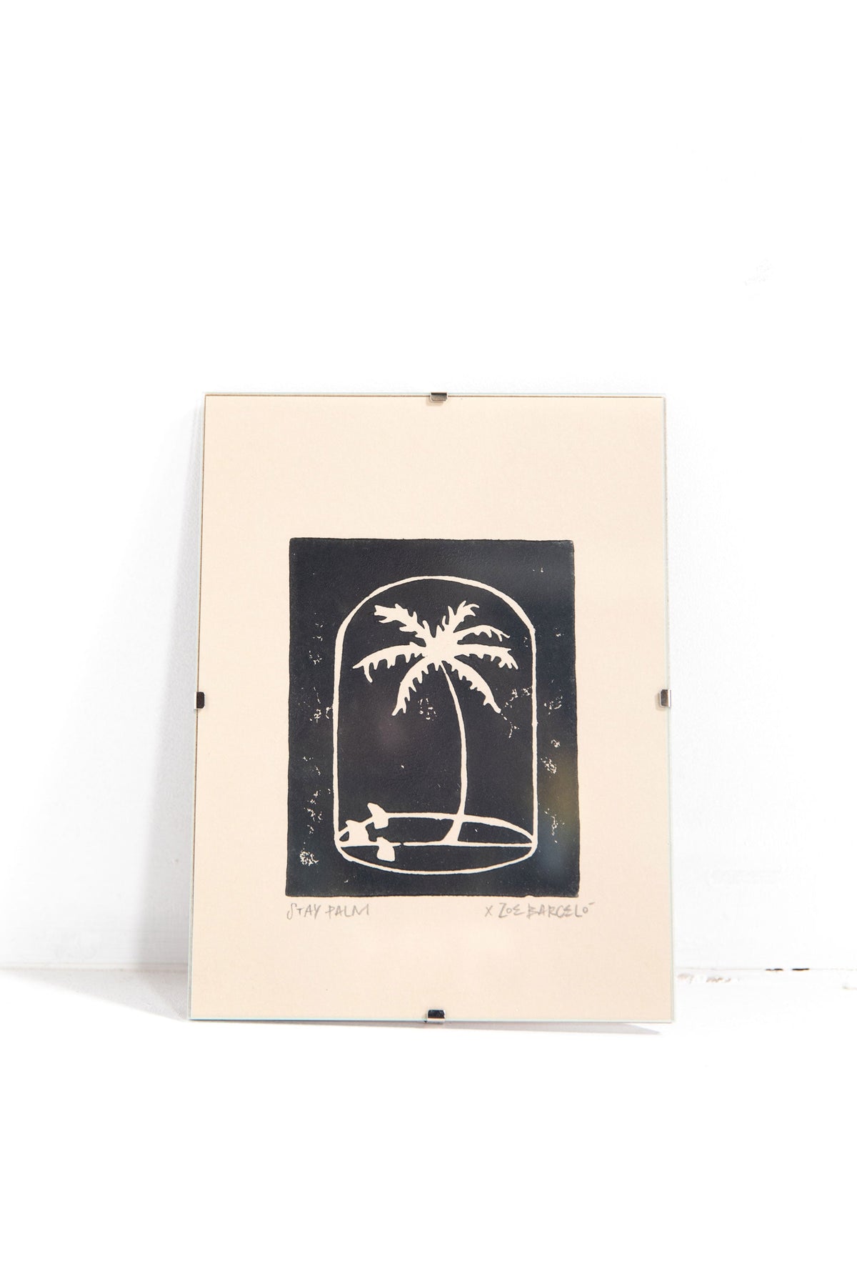 PUKAS X ZOE BARCELO - STAY PALM BLACK LAMINA PEQUEÑA